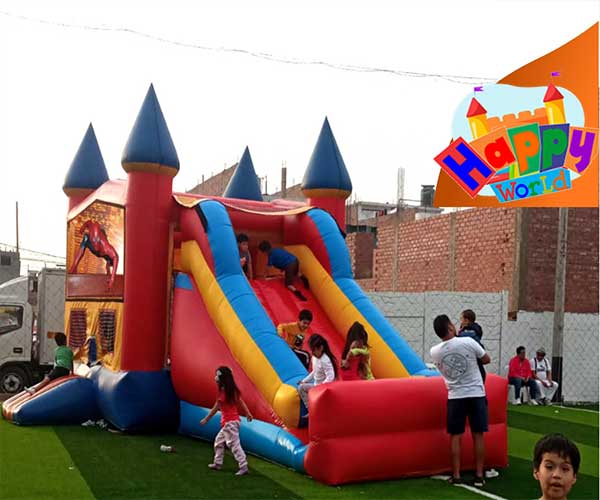 castillo inflable spiderman